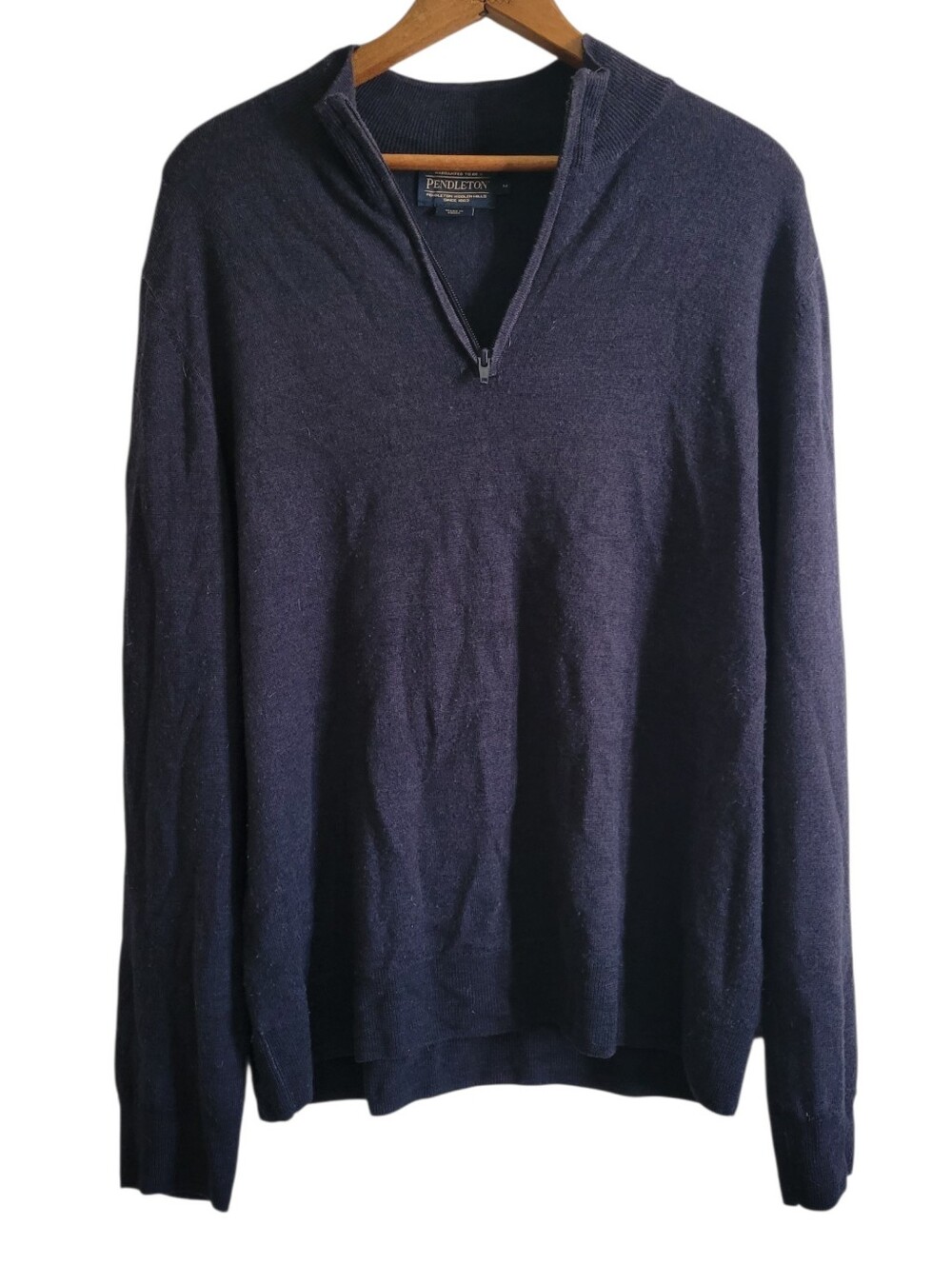 PENDLETON Merino Wool Mens Quarter Zip Sweater Medium